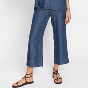 Olsen Anna fit wide leg pull on soft denim look pants